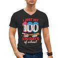 HUGvyn I Just Hit 100 Days Of School Baseball Ice Cream Boys Men's V-Neck T-Shirt HUGvyn I Just Hit 100 Days Of School Baseball Ice Cream Boys Men's V-Neck T-Shirt