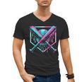 Ice Cream Baseball Drip Home Plate Bats Cool For Boys Youth Men's V-Neck T-Shirt