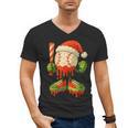 Ice Cream Drip Baseball Christmas Baseball Drip Candy Cane Men's V-Neck T-Shirt Ice Cream Drip Baseball Christmas Baseball Drip Candy Cane Men's V-Neck T-Shirt