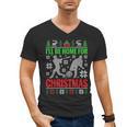 I'Ll Be Home For Christmas Baseball Xmas Men's V-Neck T-Shirt I'Ll Be Home For Christmas Baseball Xmas Men's V-Neck T-Shirt