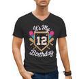 It's My 12th Birthday Baseball Fan Celebration Men's V-Neck T-Shirt