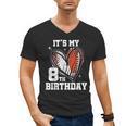 It's My 8th Birthday Baseball Football Heart 8 Year Old Men's V-Neck T-Shirt It's My 8th Birthday Baseball Football Heart 8 Year Old Men's V-Neck T-Shirt