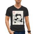 Japanese Grumpy Frog Baseball Player Baseball Men's V-Neck T-Shirt Japanese Grumpy Frog Baseball Player Baseball Men's V-Neck T-Shirt