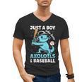 Just A Boy Who Loves Axolotls & Baseball Men's V-Neck T-Shirt Just A Boy Who Loves Axolotls & Baseball Men's V-Neck T-Shirt