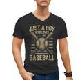 Just a Boy Who Loves Baseball Men's V-Neck T-Shirt Just a Boy Who Loves Baseball Men's V-Neck T-Shirt