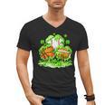 Kids St Patricks Day Shamrock Basketball Baseball Football Men's V-Neck T-Shirt Kids St Patricks Day Shamrock Basketball Baseball Football Men's V-Neck T-Shirt