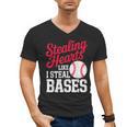 Kids Stealing Hearts Cute Baseball Boys Men's V-Neck T-Shirt Kids Stealing Hearts Cute Baseball Boys Men's V-Neck T-Shirt