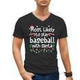 Most Likely To Play Baseball With Santa Christmas Matching Men's V-Neck T-Shirt Most Likely To Play Baseball With Santa Christmas Matching Men's V-Neck T-Shirt