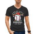 Most Likely To Play Baseball With Santa Christmas Xmas Men's V-Neck T-Shirt Most Likely To Play Baseball With Santa Christmas Xmas Men's V-Neck T-Shirt