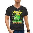 Lucky Dude Drip Baseball Shamrock St Patrick Men Boy Youth Men's V-Neck T-Shirt Lucky Dude Drip Baseball Shamrock St Patrick Men Boy Youth Men's V-Neck T-Shirt