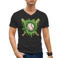 Lucky Shamrock Baseball Gloves Drip St Patrick's Day Boys Men's V-Neck T-Shirt Lucky Shamrock Baseball Gloves Drip St Patrick's Day Boys Men's V-Neck T-Shirt