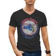 Lynyrd Skynyrd Skeleton Baseball Gun US Flag Cowboy Rock Fan Men's V-Neck T-Shirt