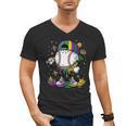 Mardi Gras Ice Cream Drip Baseball Carnival Party Mask Boys Men's V-Neck T-Shirt Mardi Gras Ice Cream Drip Baseball Carnival Party Mask Boys Men's V-Neck T-Shirt