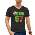 Mason 67 Christmas Ice Cream Drip Meme Six Seven Baseball Men's V-Neck T-Shirt Mason 67 Christmas Ice Cream Drip Meme Six Seven Baseball Men's V-Neck T-Shirt