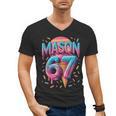 Mason 67 Meme Ice Cream Baseball Drip Men's V-Neck T-Shirt Mason 67 Meme Ice Cream Baseball Drip Men's V-Neck T-Shirt