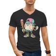 Melted Ice-Cream Baseball Mascot Pastel Pop Men's V-Neck T-Shirt Melted Ice-Cream Baseball Mascot Pastel Pop Men's V-Neck T-Shirt