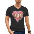 Melting Baseball Drip Heart Softball Player Lover Ice Cream Men's V-Neck T-Shirt Melting Baseball Drip Heart Softball Player Lover Ice Cream Men's V-Neck T-Shirt