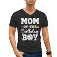 Mom Of The Birthday Boy Baseball Bday Family Men's V-Neck T-Shirt Mom Of The Birthday Boy Baseball Bday Family Men's V-Neck T-Shirt