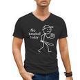 No Baseball Game Today Sad Stickfigure Baseball Player Men's V-Neck T-Shirt No Baseball Game Today Sad Stickfigure Baseball Player Men's V-Neck T-Shirt