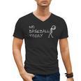 No Baseball Today Sad Stickman Sports Fan Men's V-Neck T-Shirt No Baseball Today Sad Stickman Sports Fan Men's V-Neck T-Shirt