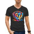 Number 67 Baseball Glove Ice Cream Drip Six Seven Meme Men's V-Neck T-Shirt Number 67 Baseball Glove Ice Cream Drip Six Seven Meme Men's V-Neck T-Shirt
