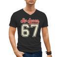 Number 67 Meme Six Seven Baseball Style Kids Boy Teen Men's V-Neck T-Shirt Number 67 Meme Six Seven Baseball Style Kids Boy Teen Men's V-Neck T-Shirt