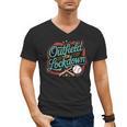 Outfield On Lockdown Baseball Defense Sports Men's V-Neck T-Shirt