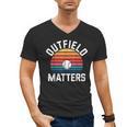 Outfield Matters Baseball Outfielder Athlete Sports Men's V-Neck T-Shirt