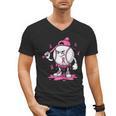 Pink Ribbon Baseball Breast Cancer Awareness Men's V-Neck T-Shirt Pink Ribbon Baseball Breast Cancer Awareness Men's V-Neck T-Shirt