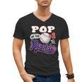 Pop Rookie Of Year 1st Birthday Baseball Theme Matching Men's V-Neck T-Shirt Pop Rookie Of Year 1st Birthday Baseball Theme Matching Men's V-Neck T-Shirt