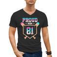Proud Mom Baseball Player Number 81 Ice Cream Drip Men's V-Neck T-Shirt Proud Mom Baseball Player Number 81 Ice Cream Drip Men's V-Neck T-Shirt