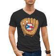 Puerto Rican Flag Baseball Player Boricua Pride Beisbol PR Men's V-Neck T-Shirt Puerto Rican Flag Baseball Player Boricua Pride Beisbol PR Men's V-Neck T-Shirt