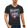 Respect The Drip Baseball Player Men's V-Neck T-Shirt