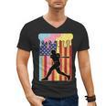 Retro Baseball Drip Boys Ice Cream Patriotic American Flag Men's V-Neck T-Shirt Retro Baseball Drip Boys Ice Cream Patriotic American Flag Men's V-Neck T-Shirt