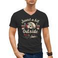 Retro Quote Just a Bit Outside Baseball Vintage Men's V-Neck T-Shirt Retro Quote Just a Bit Outside Baseball Vintage Men's V-Neck T-Shirt