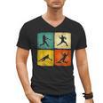 Retro Style Baseball Lover Playing Men Women Kids Baseball Men's V-Neck T-Shirt