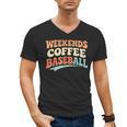 Weekends Coffee Baseball Retro Vibes Men's V-Neck T-Shirt Weekends Coffee Baseball Retro Vibes Men's V-Neck T-Shirt