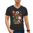 Santa Baseball Football Soccer Pajamas Ho Ho Christmas Xmas Men's V-Neck T-Shirt Santa Baseball Football Soccer Pajamas Ho Ho Christmas Xmas Men's V-Neck T-Shirt