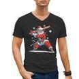 Santa Playing Baseball Christmas Candy Cane Fun Xmas Holiday Men's V-Neck T-Shirt Santa Playing Baseball Christmas Candy Cane Fun Xmas Holiday Men's V-Neck T-Shirt