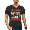 I Scored 6733 100th Days Of School Baseball Six Seven Meme Men's V-Neck T-Shirt I Scored 6733 100th Days Of School Baseball Six Seven Meme Men's V-Neck T-Shirt