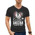 Senior Mom Class Of 2026 Baseball Graduation Heart Men's V-Neck T-Shirt Senior Mom Class Of 2026 Baseball Graduation Heart Men's V-Neck T-Shirt