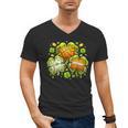 Shamrock Basketball Baseball Drip St Patrick's Day Boys Men Men's V-Neck T-Shirt Shamrock Basketball Baseball Drip St Patrick's Day Boys Men Men's V-Neck T-Shirt