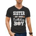 Sister Of The Birthday Boy Baseball Bday Family Men's V-Neck T-Shirt Sister Of The Birthday Boy Baseball Bday Family Men's V-Neck T-Shirt