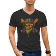 Six Seven 6 7 Baseball Skull Drip Halloween Horror Sports Men's V-Neck T-Shirt Six Seven 6 7 Baseball Skull Drip Halloween Horror Sports Men's V-Neck T-Shirt
