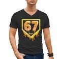 Six Seven 67 Meme Gen Alpha Slang Baseball 101 Men's V-Neck T-Shirt