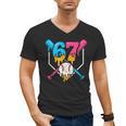 Six Seven Baseball Ice Cream Drip Cool 67 Gen Alpha Slang Men's V-Neck T-Shirt