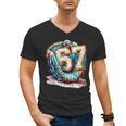 Six Seven Baseball Lifestyle 67 Meme Gen Alpha Slang Men's V-Neck T-Shirt Six Seven Baseball Lifestyle 67 Meme Gen Alpha Slang Men's V-Neck T-Shirt