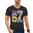 Six Seven Drip Baseball Player Number 67 Or 67th Birthday Men's V-Neck T-Shirt Six Seven Drip Baseball Player Number 67 Or 67th Birthday Men's V-Neck T-Shirt