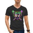 Six Seven Mardi Gras Baseball Sports Party Men's V-Neck T-Shirt Six Seven Mardi Gras Baseball Sports Party Men's V-Neck T-Shirt