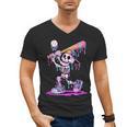 Skeleton Baseball Drip Boys Youth Kids Halloween Men's V-Neck T-Shirt Skeleton Baseball Drip Boys Youth Kids Halloween Men's V-Neck T-Shirt